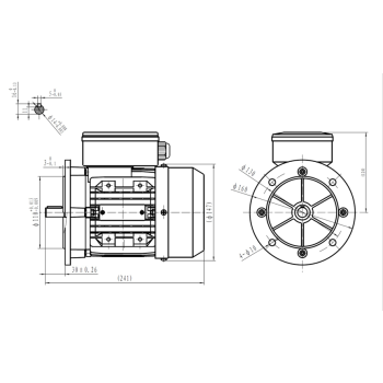 Silnik elektryczny jednofazowy 0,55kW 2800 obr/min. 71B5